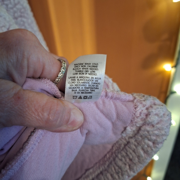 Women's Time & Tru Pinkish Lilac Fleece Teddy Pullover 3/4 Zip Sz 1X - Picture 9 of 12